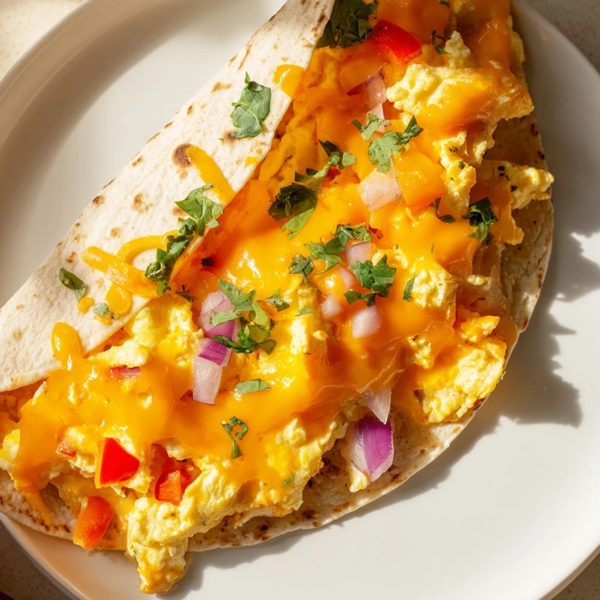 A close-up shot of baked Sheet Pan Breakfast Tacos ready to eat with a side of salsa.