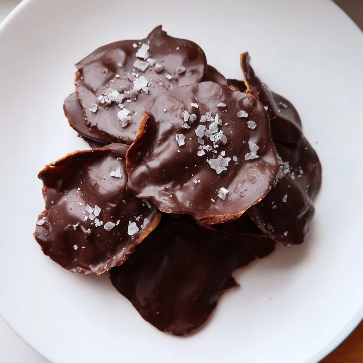 Sweet and salty Chocolate Potato Chip Bark, easily broken into pieces for a satisfying snack.