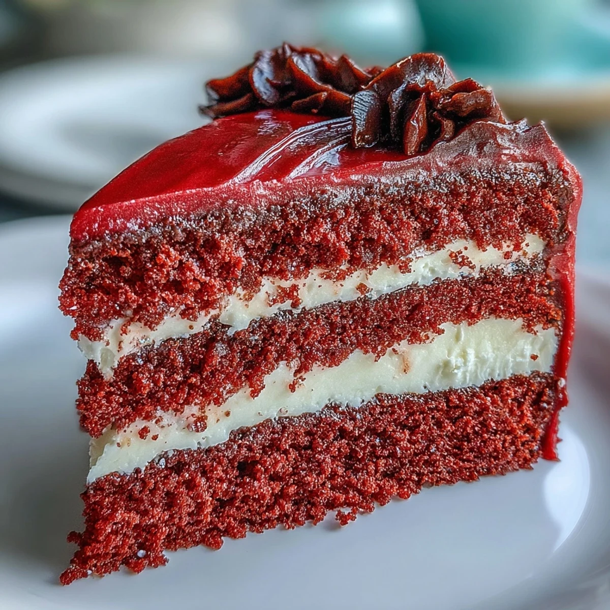 Decadent Betty Boop Cake with velvety red layers and smooth cream cheese buttercream.