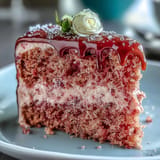 Pink velvet cake with rosé infusion and beautiful gold drip for parties.