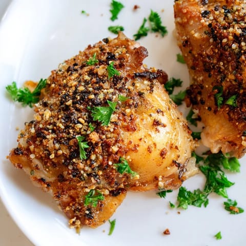 Crispy Garlic Chicken Thighs