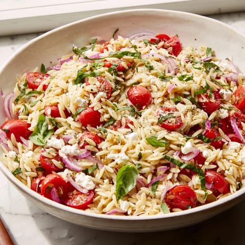 Tomato Feta Orzo Salad
