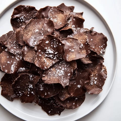 Golden, salty potato chips covered in smooth, dark chocolate create this irresistible bark treat.