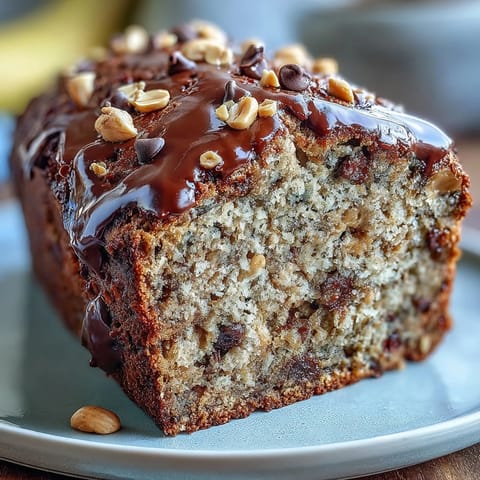 Chocolate Chip Peanut Butter Oatmeal Banana Bread