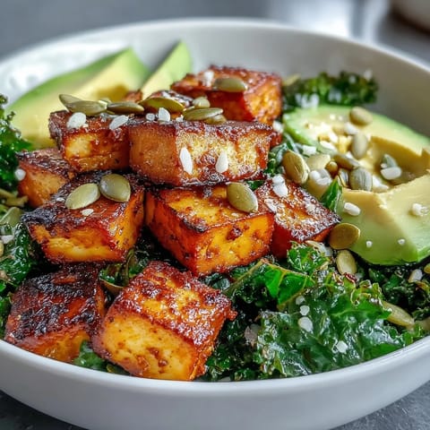 Tofu Avocado Kale Bowl