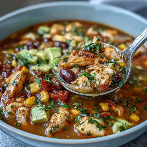 High-Protein Chicken Taco Soup