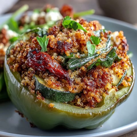 Stuffed Bell Peppers Quinoa Herbs