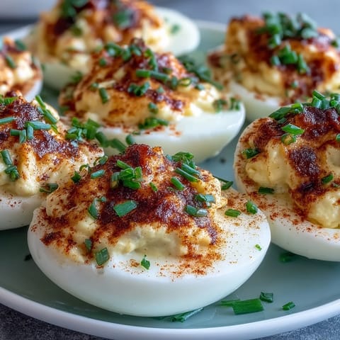 Classic Deviled Eggs Paprika Chives
