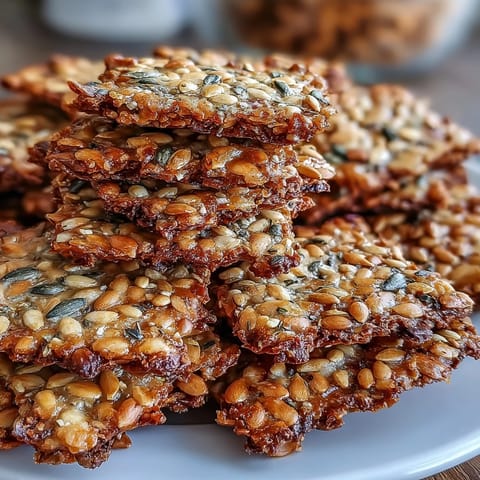 Golden homemade seed crackers, delightfully crisp and studded with seeds, ready for any dip.