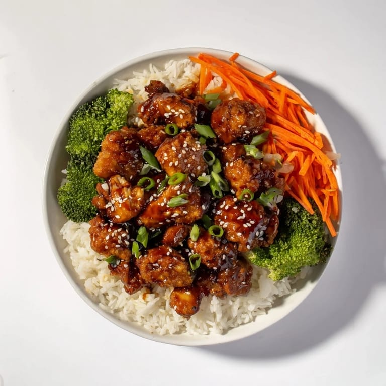 Quick and easy Easy Chicken Teriyaki Bowls recipe: savory teriyaki-glazed chicken over vibrant rice and vegetables.