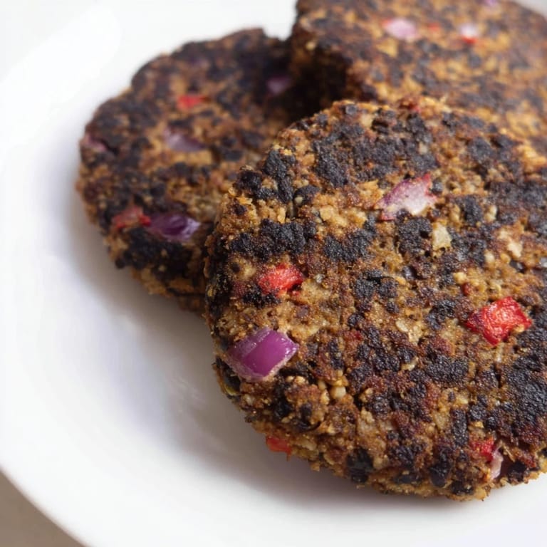 Homemade Vegetarian Black Bean Burgers, ready to eat, are a fantastic American vegetarian meal.