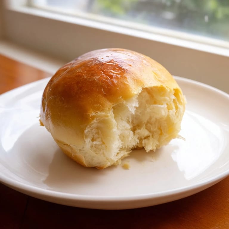 Warm, soft Homemade Golden Dinner Rolls, perfect alongside a comforting, savory holiday meal.