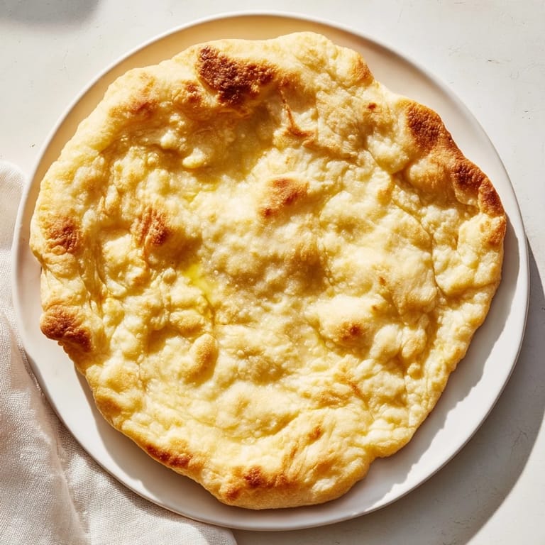 Warm and fluffy, these three-ingredient easy flatbreads are a simple side for Mediterranean meals.