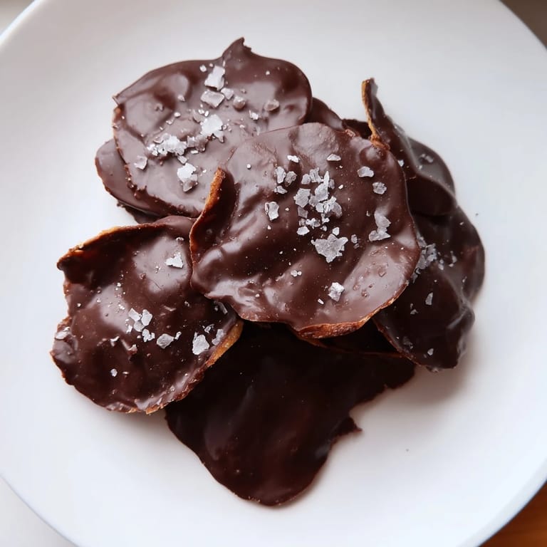 Sweet and salty Chocolate Potato Chip Bark, easily broken into pieces for a satisfying snack.