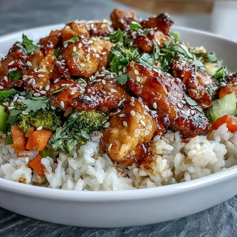 Savory skillet of honey garlic chicken broccoli rice, perfect easy weeknight meal.