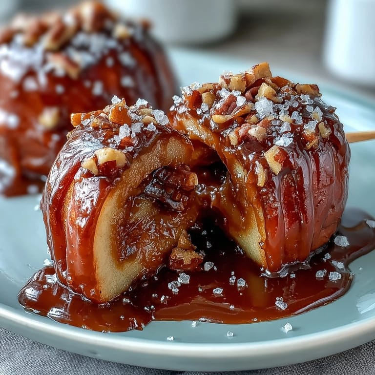 Bite-sized apple slices dipped in gooey caramel and finished with a decadent dark chocolate drizzle—irresistible and easy to make.