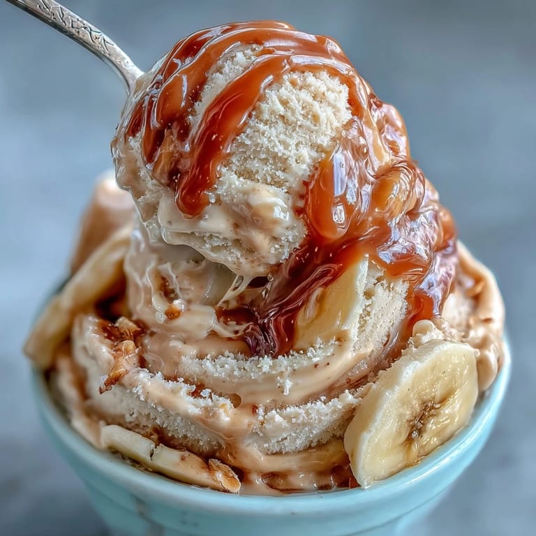 Gourmet 4-Ingredient Peanut Butter Banana Ice Cream, simply blended for instant frozen delight.