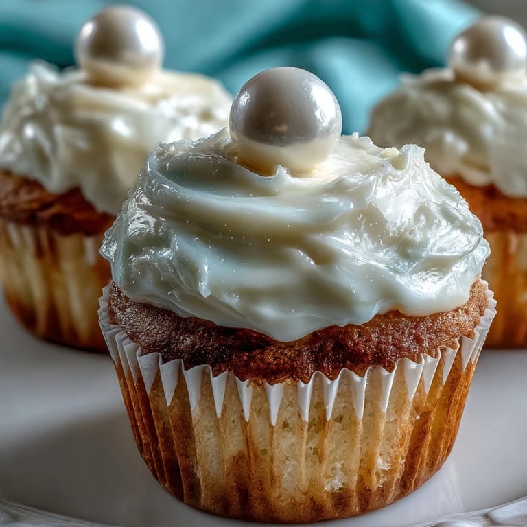Moist birthday cupcakes for Cancer, adorned with delicate pearl fondant symbols.