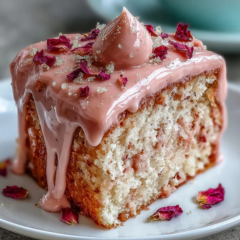 Moist Bridal Shower Rosé Velvet Cake featuring a stunning, edible gold cascade.