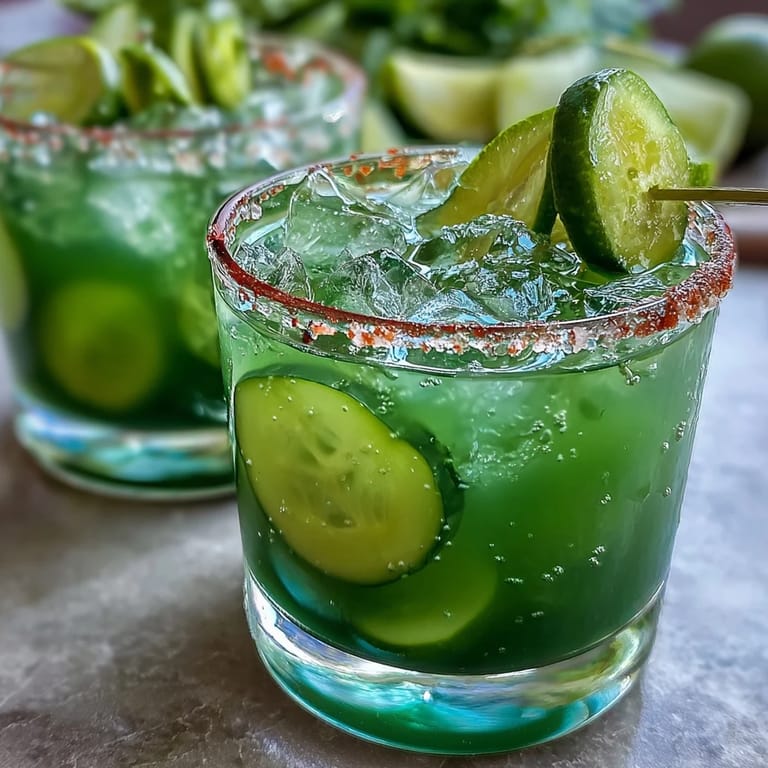 Enjoy this easy viral pickle margarita mocktail, a bright and bold non-alcoholic treat.